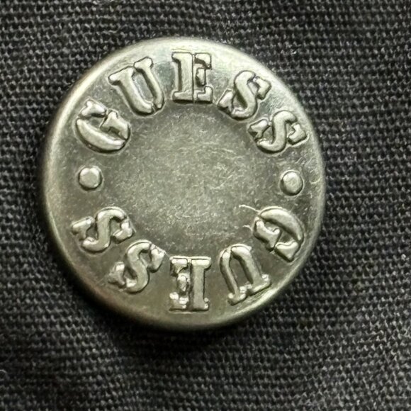 Guess Shirt Mens XXL Black Long Sleeve V-Neck Waffle‎ Knit Henley Runs Small - Picture 4 of 11